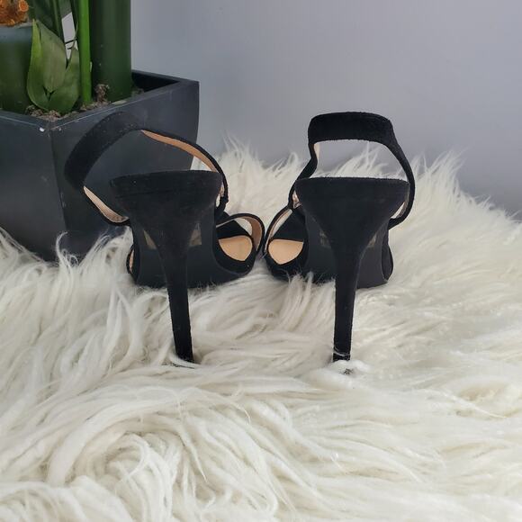 Boohoo Black Pointed Toe Slingback Strappy Heels 8 - Picture 4 of 9